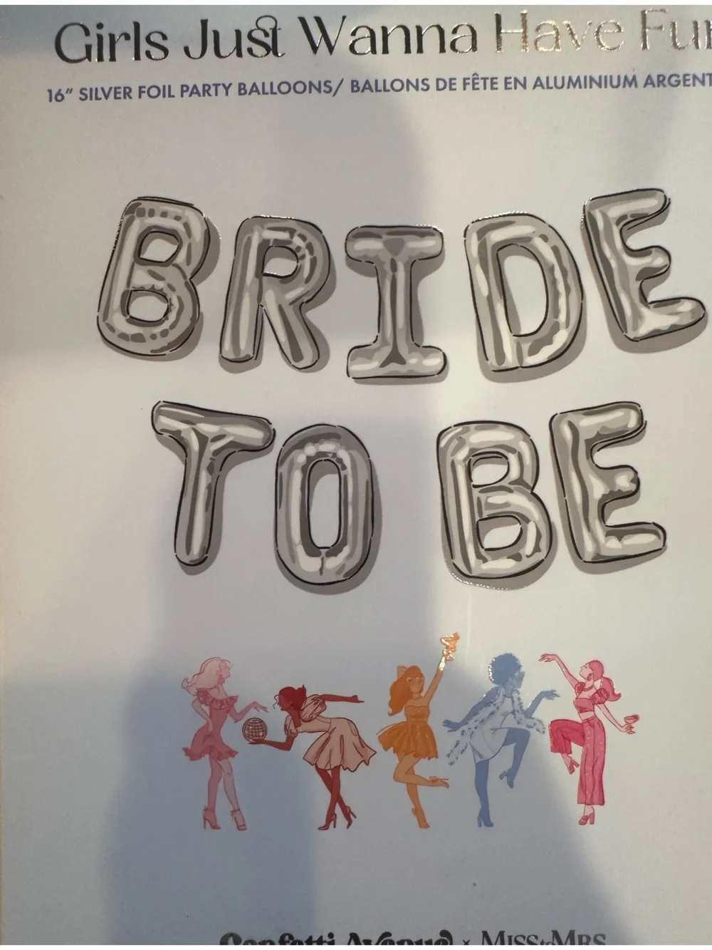Silver Bride to Be Balloon set